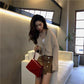 White Early Autumn Blouse Lazy Long-sleeved V-neck Loose Sweater Short Wild Knitted Cardigan Women