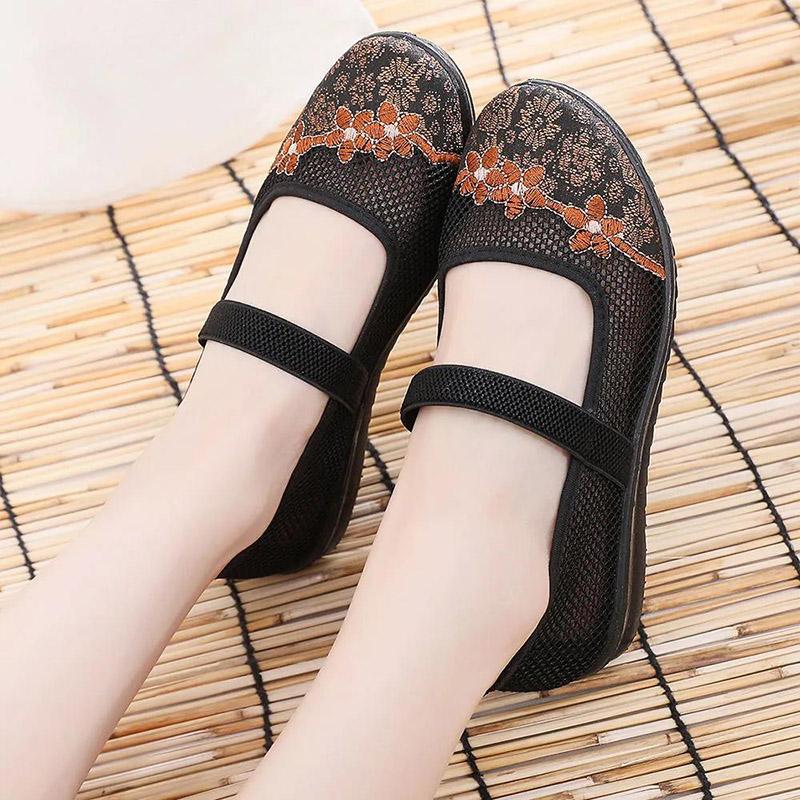 Spring and Summer Non-slip Cloth Shoes Women's Flat Breathable Round Toe Women's Shoes