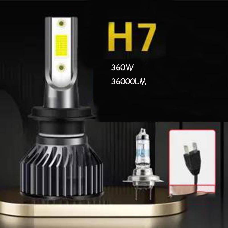 12V24V Car Led Headlight Modified Far and Near Light H1 H4 H7 H11 9005 9006 9012 Super Bright White Light Fog Lamp 370W