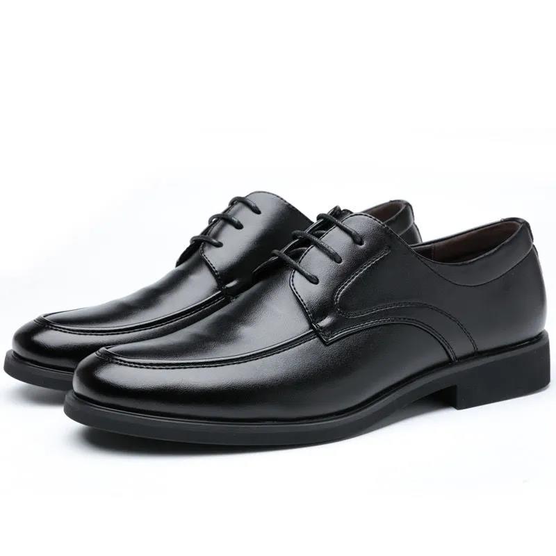 Men's Leather Shoes Business Casual Leather Shoes Set Foot Breathable Work Shoes