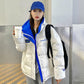 Glossy Short Women's Down Jacket Winter Korean Style Loose Cotton Clothes Casual Stand-collar Cotton Jacket
