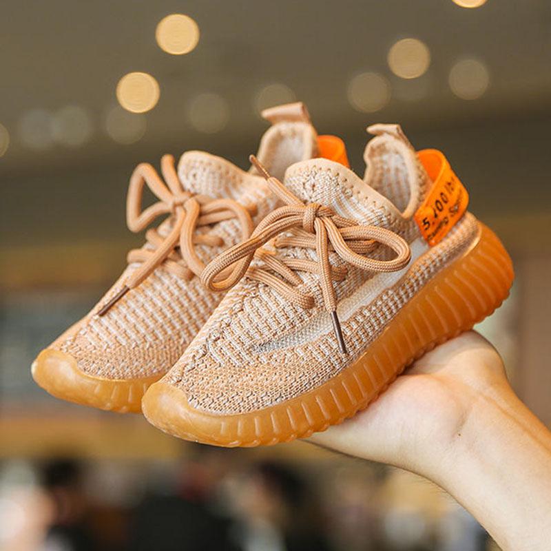 Summer Child Fluorescence Sneakers Kids Breathable Non-slip Shockproof Basketball Shoes Lightweight Running Shoes Comfortable Deodorant Girls Shoes