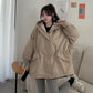 Parker Padded Jacket Women's Autumn and Winter Jacket Korean Version of Loose and Velvet Thick Padded Jacket Explosion-proof Padded Jacket