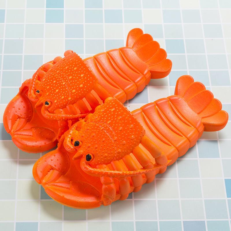 Parent-child Slippers for Men and Women Summer Creative Cute Crayfish Slippers To Wear Beach Sandals Outside Home
