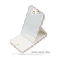 Portable HD Thin Makeup Mirror PU Ladies Hand-held Collapsible Must-have Makeup for Travel Appointment Flower Patton