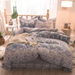 5D Carved Velvet Four-piece Crystal Velvet Warm Quilt Cover Sheets Thick Warm Velvet 4Pcs Set