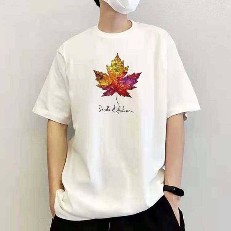 Summer Men's Short-sleeved T-shirt Casual Printing Student Youth Shirt