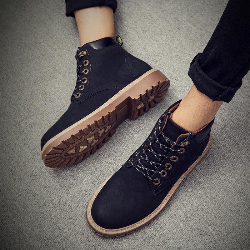 Winter Boots Men Super Warm Comfortable Martin Boots High-top Lace-Up Fashion Winter Shoes Men