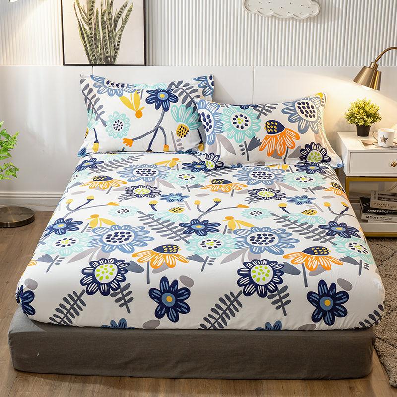Cotton Thick Printed Bedspread Bed Sheet Mattress Protector
