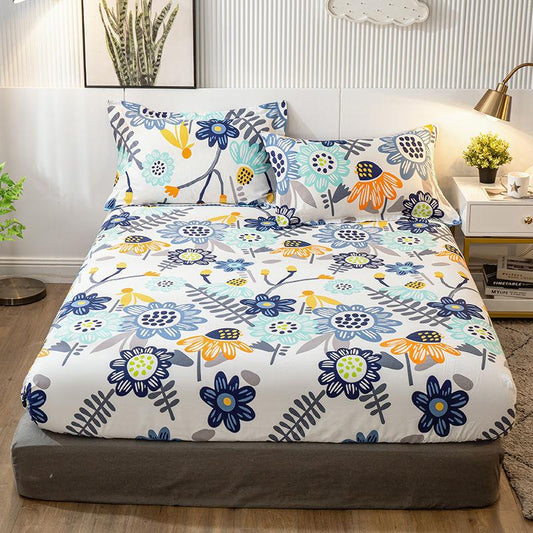 Cotton Thick Printed Bedspread Bed Sheet Mattress Protector