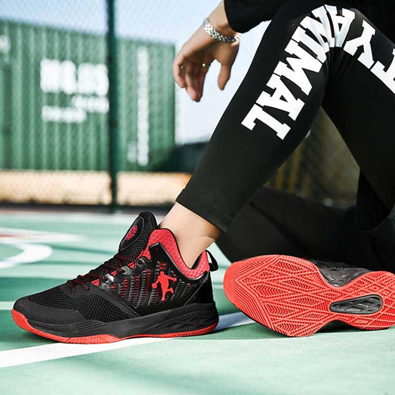 36-45 Men Mesh Sneakers Wear-resistant Basketball Shoes Deodorant Comfortable High-top Running Shoes