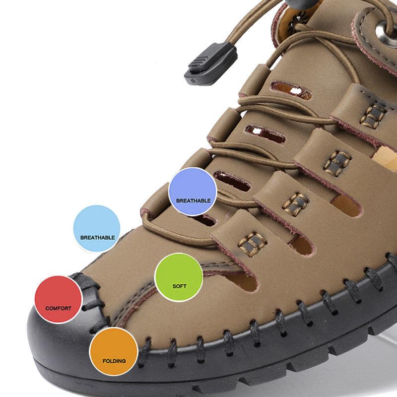 Summer Breathable Men's Mesh Shoes Men's Soft Sole Sports and Leisure Hollow Shoes