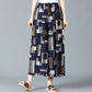 XL-5XL Women's Spring and Summer Wide Leg Long Pants Female Large Size Elastic Waist Loose Casual Printed Pants