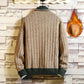 Autumn and Winter Sweater Half Turtleneck Knit Bottoming Shirt for Men Plus Velvet Padded Pullover