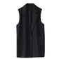 Women's Suit Waistcoat Mid-length Waistcoat Loose and Thin Waistcoat Sleeveless Suit Jacket Women's Loose Sleeveless Comfortable Jacket