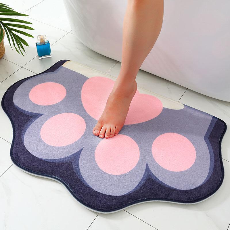 Absorbent Floor Mats Bathroom Non-slip Mats Household Cute Carpets Door Mats Toilet Door Mat Toilet Floor Mats