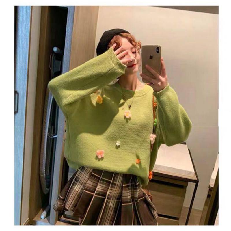 Sweater Women's Pullover Autumn and Winter Loose Wild Small Fresh Sweater Women Tide