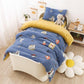 Children's Baby Bed Set Autumn and Winter Flannel Thickened Three-piece Quilt In Kindergarten Bedding Quilt Cover
