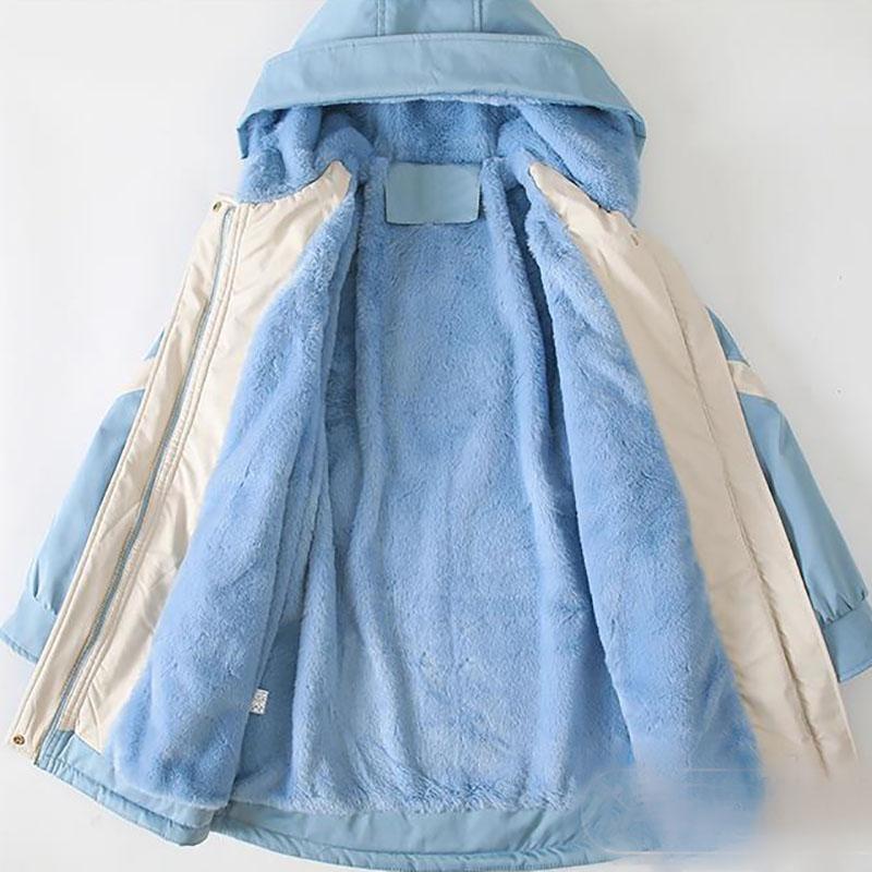 Girls' Winter Wear Faction Overcomes Warm and Windproof Cotton Coat Autumn and Winter Clothing Plus Velvet Padded Coat