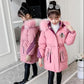Winter Padded Warm Girls' Padded Jacket New Medium and Large Children's Padded Jacket Children Medium and Long Padded Jacket Little Girl Padded Jacket