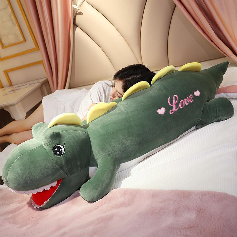 Cute Long Plush Toy Dinosaur Pillow Plush Toy Kid Sleeping Bed Dolls Children Birthday Present