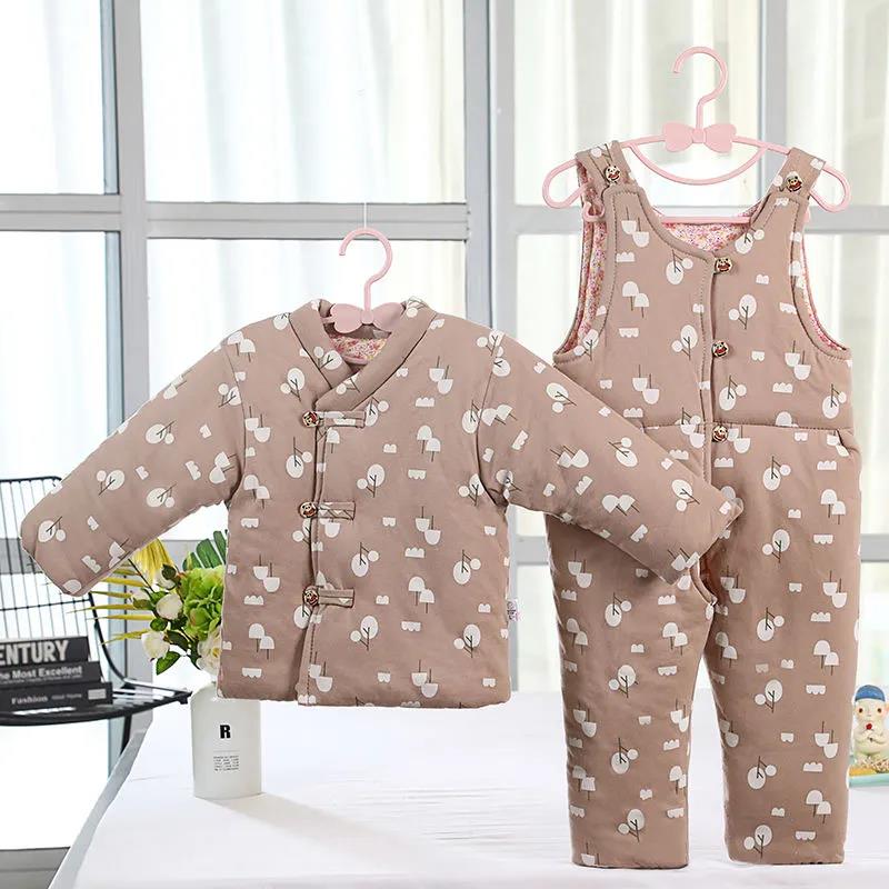 Baby Handmade Cotton-padded Clothes Foot Fall/winter Children's Cotton-padded Jacket Newborn with Feet Cotton-padded Jacket Boys and Girls