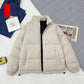 Trendy Men's Cotton-padded Clothes Men's Winter Clothes Thickened Simple Solid Color Padded Jackets Loose Wild Large Size Bread Clothes