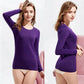 Thermal Underwear Plus Velvet O-neck Female Tight Suit Thicken Windproof Comfortable Soft Lining Women Winter Clothes Long Sleeve High Elasticity Slim
