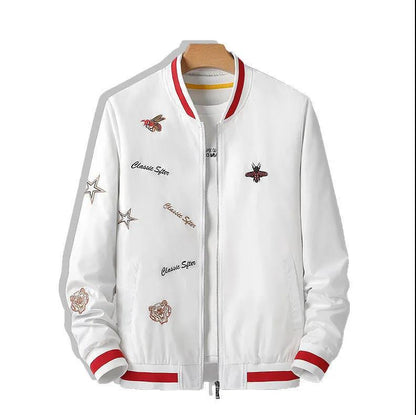 Autumn Men's Thin Jacket Trendy Handsome Loose Plus Size Jacket Men's Baseball Uniform