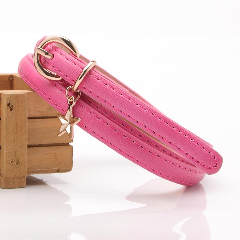 Ladies Star Pendant Decorative Thin Belt Fashion Belt Female Student Belt