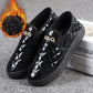 Winter Plus Velvet Keep Warm Ladies Cotton Shoes Flat Non-slip and Waterproof Leather Shoes