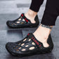 Men's Sandals Summer Outer Breathable Beach Hole Shoes Soft Sole Hollow Slippers