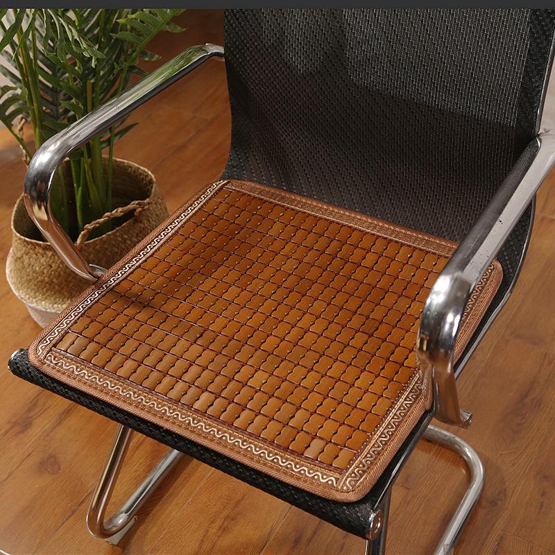 Summer Mahjong Mat Cushion Summer Bamboo Mat Non-slip Thick Sponge Office Computer Chair Cushion Car Cool Cushion