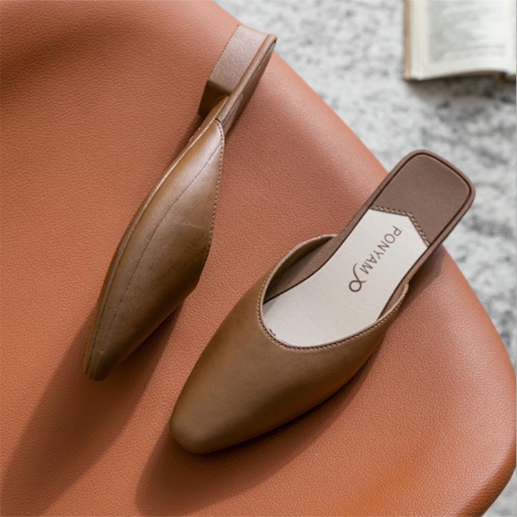 WTEMPO Slippers sandals Women Wrap toe Low-heeled Kick Lazy Flip Flop Beach Bedroom Home Go Out
