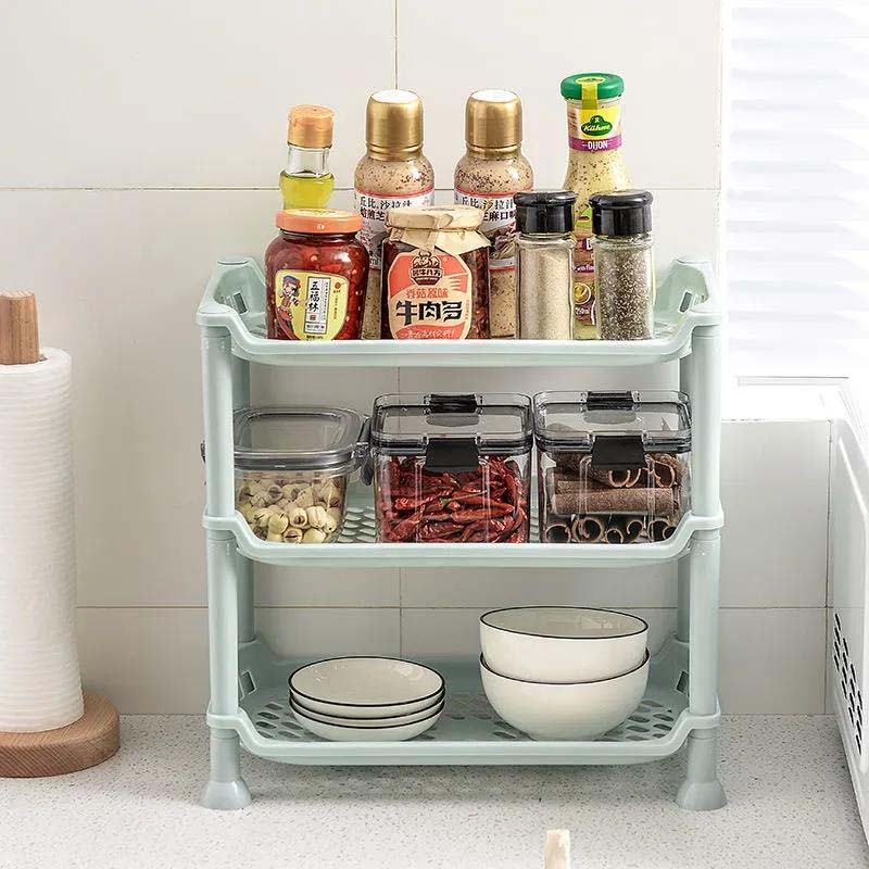 Kitchen Shelf Bathroom Storage Rack Multilayer Toiletries Finishing Rack