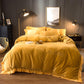 4pcs  Home Textile Bedding Sets Fleece Bedding Set Duvet Cover King Queen Winter Quilt Cover Set