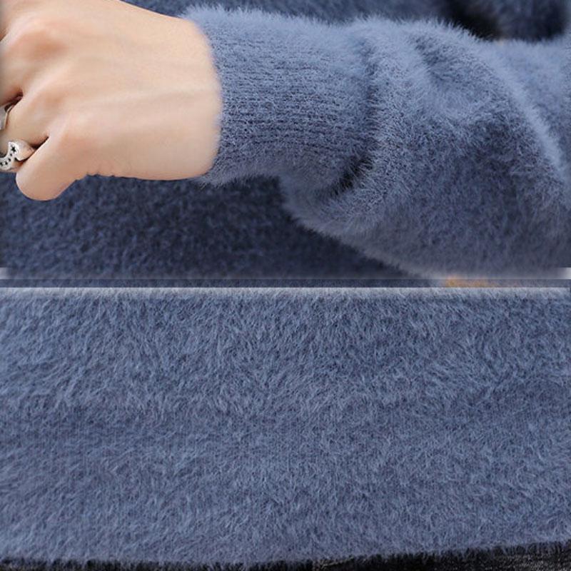 Winter Half Turtleneck Sweater Warm and Windproof Comfortable Men's Korean Style Slim Velvet Base Sweater