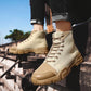 Autumn and Winter Men's Martin Boots Warm Working Boots Lace Up Men's Combat Boots High Top Shoes
