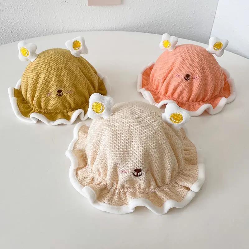 Autumn and Winter Newborn Fetal Hat Warm Plush Cute Smiling Face Infant Adjustable Super Cute Baby Baotou Fisherman Hat