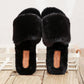 Hairy Slippers Women's Outer Wear Slippers Winter Home Cute Cotton Slippers Warmth Soft and Breathable Non-slip Home Warm Cotton Slippers