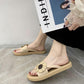 Sandals and Slippers Female Summer Wild Fashion Flowers Flat Bottom Flip Flops Korean Version Wear Net Red Non-slip Beach Beach Shoes