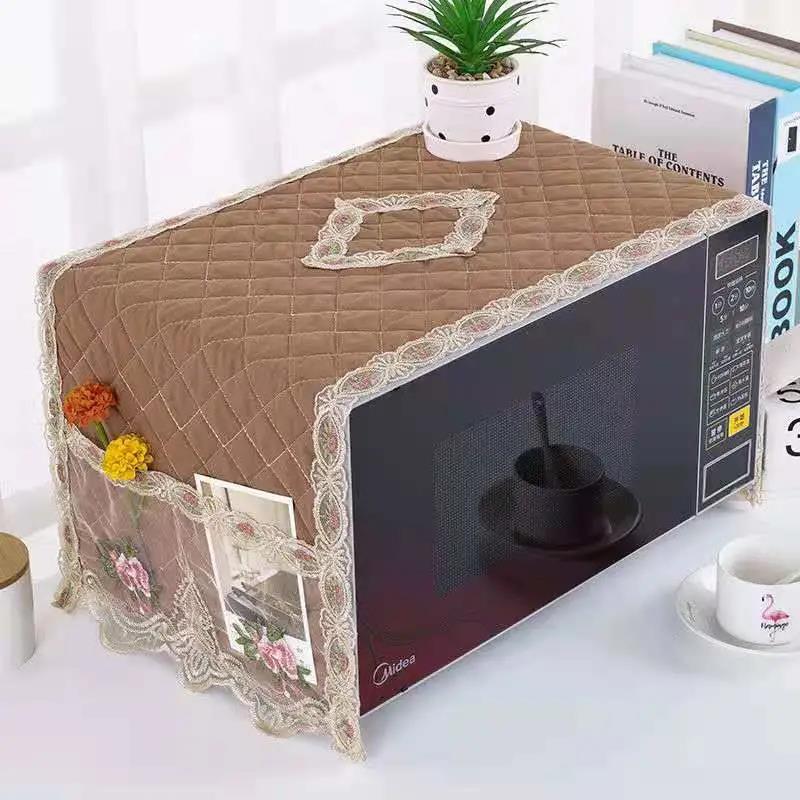 Microwave Cover Universal Plus Cotton Cover Towel Cover Cloth Simple Microwave Cover Kitchen Household Dust Cover