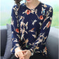 Autumn Winter Bohemian Floral Print Sweater Women Short Knit Bottoming Sweater Pullover Loose Plus Size  Wool Blend Jumper