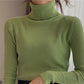 Autumn and Winter High Neck Long-sleeved Sweater Women's Short Pullover All-match Bottoming Shirt Slim Warm Sweater Tide