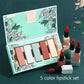 Minimalist 5 Color Moisturize Matte Long Lasting Lipstick Set Waterproof Lipstick Makeup Cosmetic
