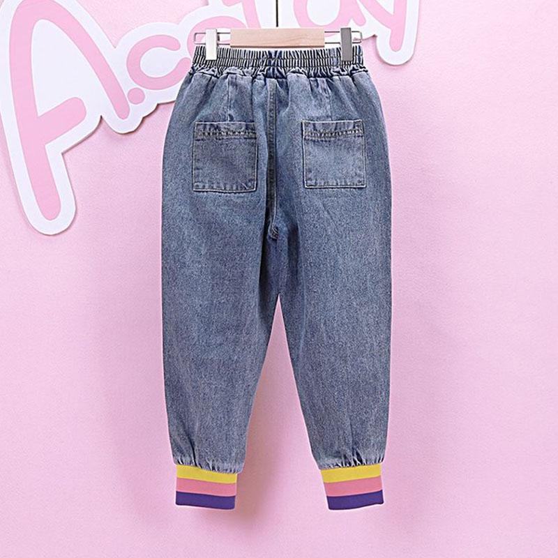Children's Clothing Girls' Sweater Suit 2021 Jeans Spring and Autumn Clothing Middle and Large Children's Sports Two-piece Suit
