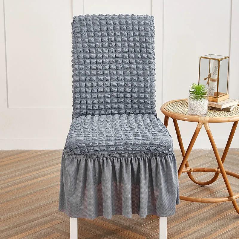 Thick Non-slip Bubble Lattice Chair Cover Elastic Skirt Type One-piece Office Chair Cover Luxury Home Chair Cover
