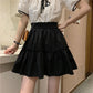 Fungus Edge Skirt Women's Summer Elastic Waist Cover Crotch A-line Short Skirt All-match Beach Short Skirt