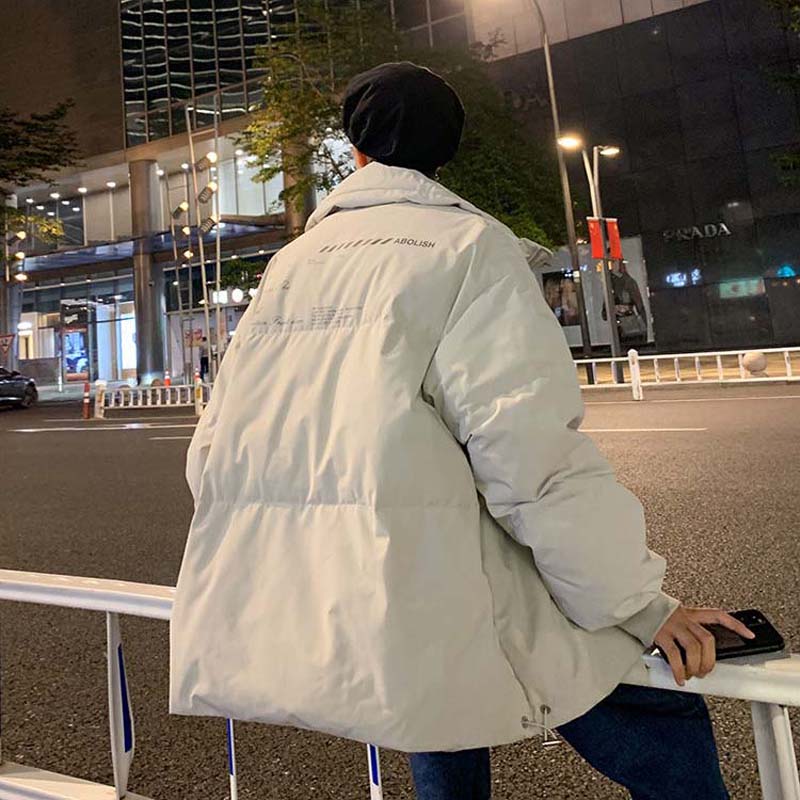 2021 New Warm Padded Jacket Men's Loose Padded Jacket Youth Winter Men's Down Jacket