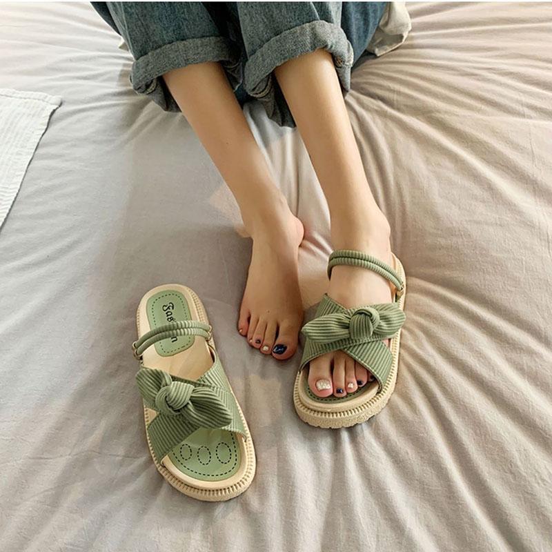 Girls with Skirts Sandals Female Summer Fairy Style Student Platform Roman Flats